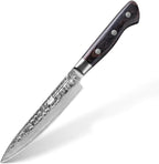 FINDKING Paring Knife 5 Inch, Damascus Small Kitchen Utility Knife for Fruit, Prep & Travel Use (Raven Series)