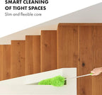 Extendable Microfiber Feather Duster, Feather Dusters for Cleaning, Ceiling Fan Dust and Cobweb Cleaner - Electrostatic Bendable Head - Set of 2 Replacement Heads