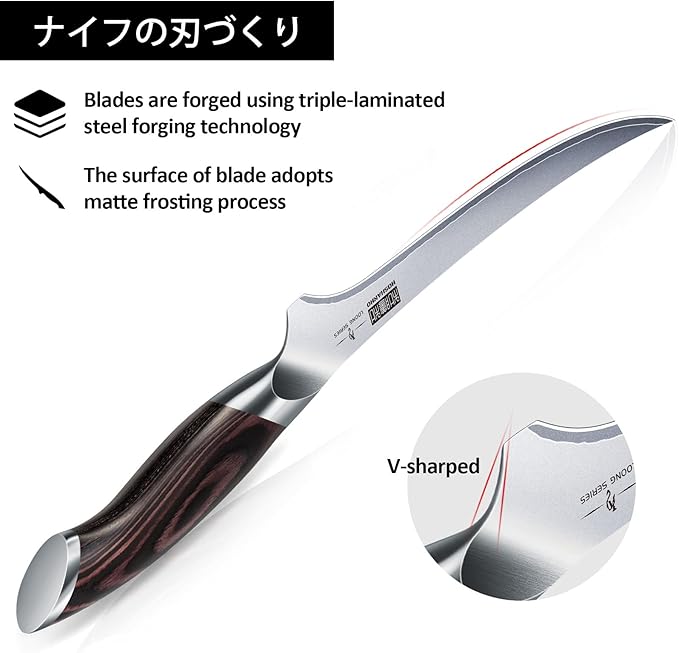 HOSHANHO Fillet Knife 9 Inch, Super Sharp Boning Knife in High Carbon Stainless Steel, Professional Japanese Fish Knives for Meat Poultry Cutting