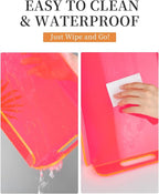 Neon Pink Acrylic Tray 15x10.2 Inches - Bold and Bright Serving Tray for Kitchen, Parties, and Home Organization - Durable and Stylish