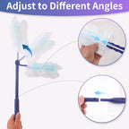 Replacement Duster Handles Compatible with Swiffer Duster Refill, Extended Handle, Adjustable Length (Blue 1pc)