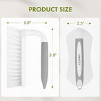 Amazer Scrub Brush for Cleaning Comfort Grip Shower Scrubber Flexible Stiff Bristles with Handle Heavy Duty Cleaner Brush for Tub Sink Carpet Floor - Pack of 2 (Grey+Grey)