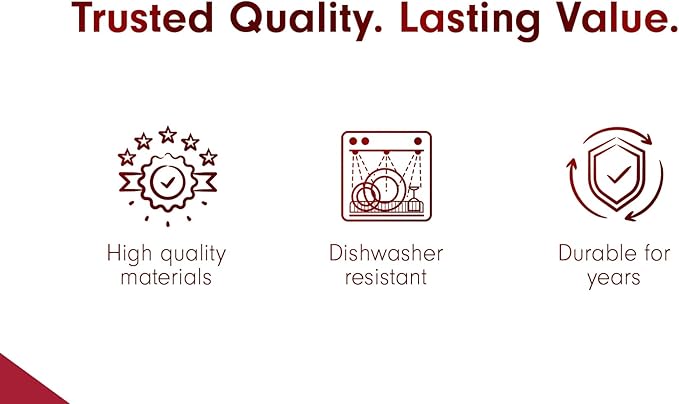 6 kitchen Knives - 4.3"/11cm Italian Stainless Steel Serrated Vegetable/Steak/Table Knife Cutlery, Rounded Tip (Red)