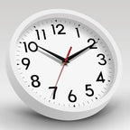 12 Inch Wall Clock Battery Operated Silent Non Ticking Analog Modern Decorative for Office Kitchen Outdoor Living Room Classroom Bedroom Bathroom School(White)