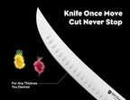 BRODARK Butcher Knife - 10" Curved Breaking Knife for Meat Cutting - High Carbon Stainless Steel, One Piece Design Scimitar Knives - NSF Certified, Shark Series