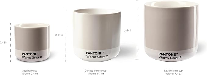 Copenhagen Design Pantone Macchiato Cup - Coffee, Latte, Macchiato Mug - 3.34oz/100ml, Yellow 012
