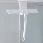 11 inch Squeegee Set with Over Wall Hanger, Suction Cup, and Hook, Glass Cleaning Squeegee for Shower Doors, Windows, Glass Doors, Bathrooms, Mirrors, Car Windshield - Matte White