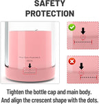 OTPEIR Portable Blender for Shakes and Smoothies with 11.83 Oz Travel Cup and Lid,Durable Stainless Steel Blades for Juice Blending Performance, Pink