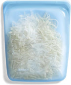 Stasher Premium Silicone Reusable Food Storage Half Gallon Bag, Blue, Microwave, Sous Vide, Dishwasher, Oven and Freezer Safe, BPA Free, Leak-free, Eco-friendly, 64 Oz