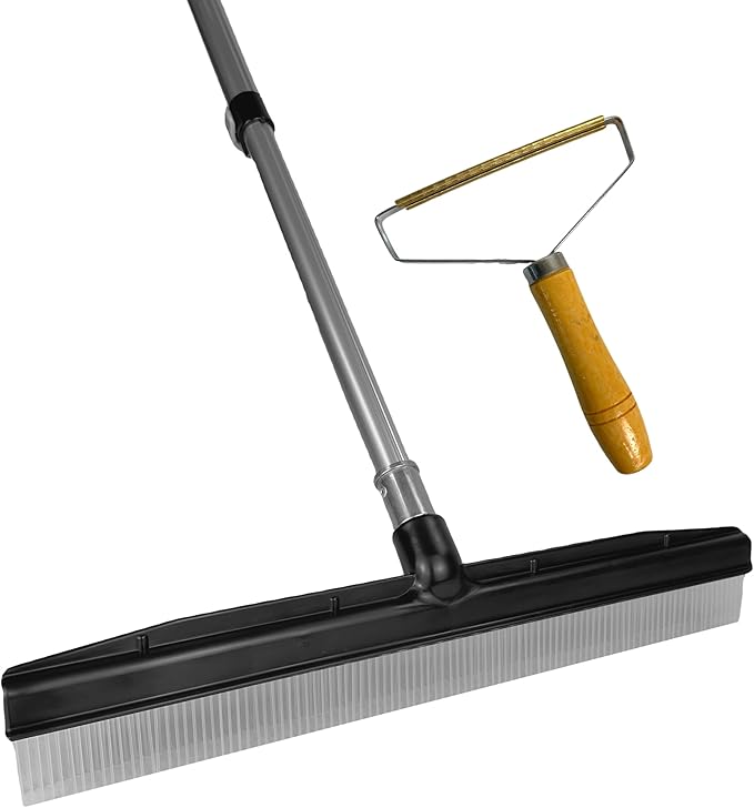 Room Groom Carpet Rake Groomer with Telescoping 54" Adjustable Handle & Portable Lint Remover Brush Tool, Carpet Brush Ideal for Pet Hair, Refreshing Carpets, Rugs, and Artificial Turf