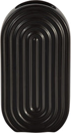 Sagebrook Home Boho Ceramic Stoneware Vase - Modern Decorative Flower Vase for Home, Office, Bedroom & Living Room - Stylish Textured Design - 11" Black