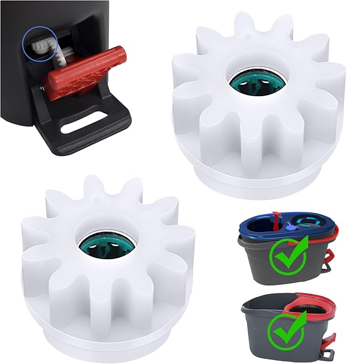 2 Pcs Easy Mop Pedal Broom Spin Mop Replacement One Way Clutch Bearing Bucket Gear Sprockets Repair Compatiable with Oceda Vilida and Market 90% Spin Mop System (2 Pcs Bearing Bucket Gears)