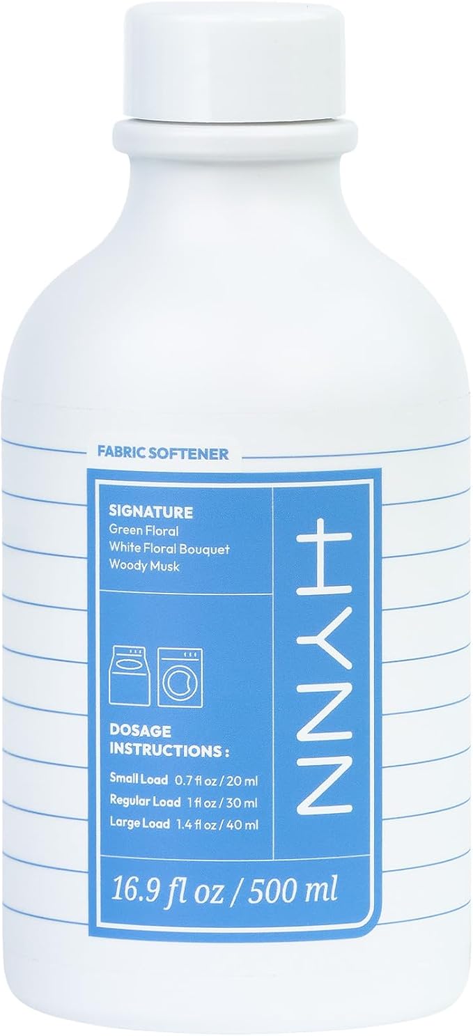 Concentrated Liquid Fabric Softener, Hypoallergenic & Gentle on Skin, Korean Scent Experience, Signature White Woody Musk Scent, Long-Lasting Fragrance, Static Reducer & Wrinkle Minimizer, 16.9 fl oz
