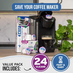 Keurig Compatible Cleaning Pods. 24 Rinse Pods Cleaner Kit. Eco Friendly, Removes Stale Coffee Residue & Stains. Keurig 1.0 & 2.0 Coffee Makers.