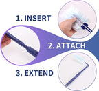 Replacement Duster Handles Compatible with Swiffer Duster Refill, Extended Handle, Adjustable Length (Blue 1pc)