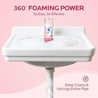 Foaming Drain Cleaner Clog Remover: Sink Cleaner Pipe Clogged Opener for Kitchen Bathroom Toilet Tubs and Showers (1 Pack)