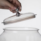 101oz Plastic Food Storage Jar with Airtight Seal Lid, Square Kitchen Counter Container for Cookies, Candy, Pasta, Dry Goods for Pantry Organization，3L