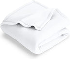 Bare Home Polar Fleece Blanket - White - Warm & Cozy - Premium Fleece - Throw for Bed, Sofa, Camping, Travel and Cold Nights - Lightweight Blanket (Twin/Twin XL, White)