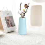 Blue Ceramic Vase, GUKJOB Small Cute Flower Vase for Pampas Grass, Home, Living Room, Dining Table, Farmhouse, Office Decor, Bedroom, Table, and Kitchen Shelf (Blue)