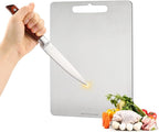 100% Pure Titanium Cutting Boards for Kitchen,2-in-1 Smooth Side & Textured Side For Cutting Meats, Double-sided Titanium Cutting Board Fruits And Vegetables, for Kitchen Outdoor Holiday Gifts(12x9)