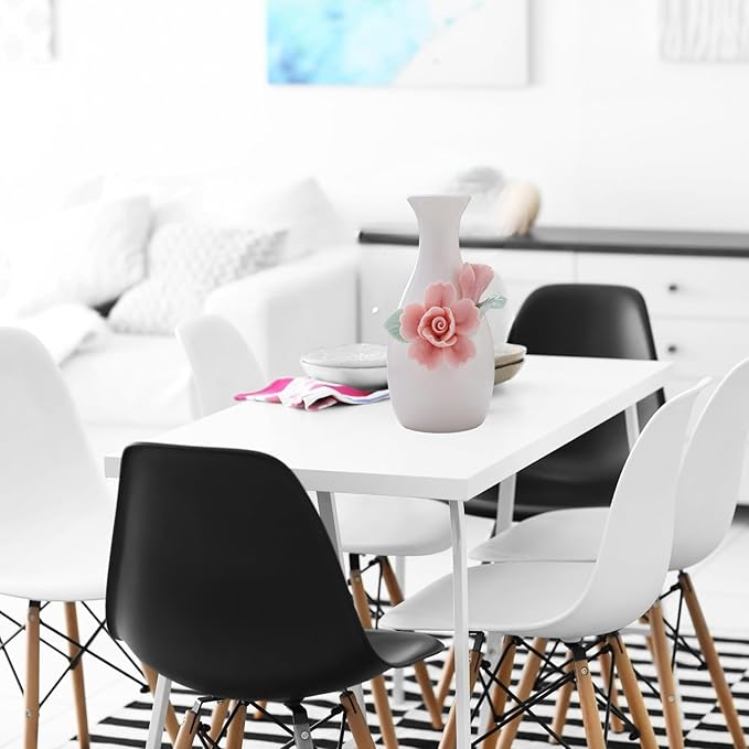 Handmade Ceramic Small vase Creative mini vase Home Decoration Ornament with 3D Floral Design (3D Flowers-peony1PCS)