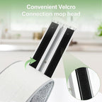 CQT Commercial Flat Microfiber Floor Mop Cleaning System 18" Inch Wet Dry and Dust Hardwood with 4 Washable Pads Cleaner for Laminate Tile Stainless Steel Handle and Extension (PT12-WET)