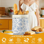 Bread Bags for Homemade bread,2 Pack Sourdough Bread Bags,Beeswax Bread Bags for Bourdough,Reusable Bread Storage