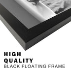 Funny Kids Bathroom Wall Decor, Black and White Cute Animal Canvas Wall Art, Black Framed Rabbit in Bathtub Farmhouse Picture Wall Decor Print Artworks for Bathroom