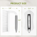 Amazer Scrub Brush for Cleaning Comfort Grip Bathtub Scrubber Stiff Bristles with Handle Heavy Duty Shower Cleaner Brush for Tub Carpet Floor Sink Outdoor - Pack of 2 (Black+Grey)