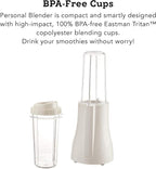 Tribest PB-250 Kitchen Grinder & Personal Blender for Shakes and Smoothies with BPA-Free Portable Blender Cups, White