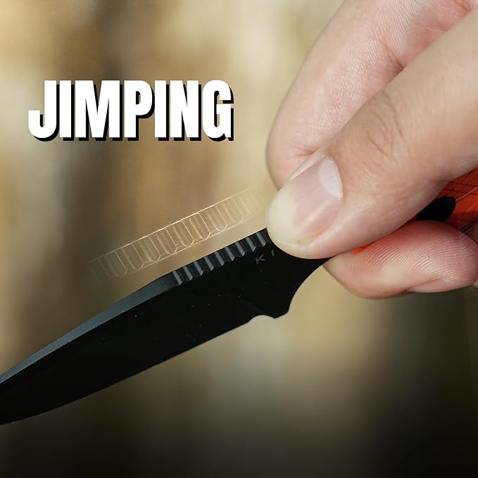 Kizer Muskrat Fixed Blade Knife, 3.15 In D2 Blade EDC Knife Argyle Pattern Orange G10 Handle Neck Knives for Men Women, Outdoor Hunting Hiking Survival Camping Knives with Sheath, 1064M2