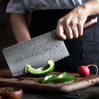 YARENH Chinese Cleaver Knife 7 Inch - Damascus Chef Knife for Kitchen, 67 Layers High Carbon Stainless Steel, African Sandalwood Handle, Sharp, Durable, Rust Resistant, Gift Box