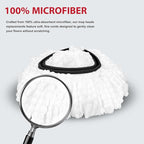 Spin Mop Replacement Set for O-Ceda EasyWring 1-Tank System, Includes 2 Mop Head Replacement, 1 Mop Handle (30-58in Adjustable 4-Section Pole), 1 Spin Mop Base