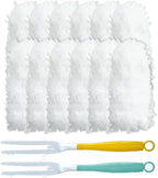 Car Interior Duster - Ultimate Cleaning Tool for Cars, House, and Office - Compact Mini Design for Effortless Dust Removal Double-Sided Design 2handle +10 Duster Refills.
