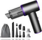 Aihoye Car Vacuum Portable Cordless, 22000PA Mini Vacuum Cleaner with Brushless Motor, 4-in-1 Air Duster & Air Blower & Pump Hand Held Vacuum Cleaner for Car, Home, Office, Camping, Pet, Auto