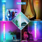 2 Pcs Floor Lamp, 61'' Smart RGB LED Corner Lamp with Music Sync and 16 Million DIY Colors, 3 Color Temperature, APP & Remote Control, Color Changing Standing Floor Lamp for Bedroom Living Room