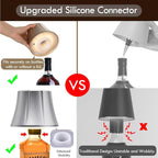 WILIT Wireless Bottle Lamp for Liquor Bottles, Dimmable Cordless Table Lamp Shades, Battery Operated Night Light for Bedroom, Home Bar Decor, Living Room, Dinning, Party, Women Gifts, Men Gifts