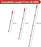 4-Section Spin Mop Replacement Handle- 2.5-5 Foot Mop Handle Replacement Stick Only Compatible with O Cedar Mop EasyWring (Mops Head & Base Not Included)