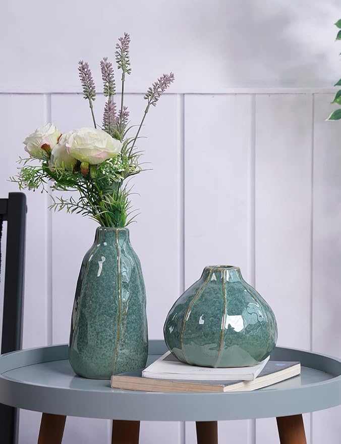 HAUCOZE Ceramic Decorative Vase Modern Decor Statue Table Centerpiece Sculpture Gifts 6.3inch