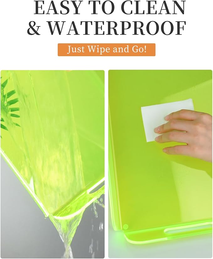 Neon Green Acrylic Tray 15x10.2 Inches - Eye-Catching Serving and Display Tray for Parties, Events, and Home Décor - Durable and Bright Organizer