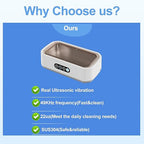 Ultrasonic Jewelry Cleaner,49KHz Ultrasonic Jewelry,Glasses,Rings,Watch Bands Cleaner,3 Modes with Digital Timer,22oz(650ML),304 Stainless Steel Water Tank