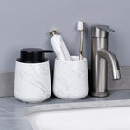 Bosilunlife Ceramic Foaming Soap Dispenser - 12 oz Marble Foam Hand Wash Dispenser Bathroom Countertop Soap Dispensers Kitchen Dish Soap Pump Dispenser Liquid Soap Dispenser for Bathroom