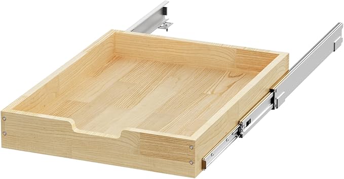 Wood Pull Out Cabinet Organizer 26" W x 21" D, Heavy-Duty Sliding Drawers for Inside Cabinets Storage and Organization for Kitchen, Pantry, Bathroom