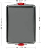 Boxiki Kitchen Non-Stick Baking & Cookie Sheet Pan Non-Toxic 11x14 Inch Rimmed Carbon Steel Baking Sheet. Dent, Warp and Rust Resistant. Heavy Gauge Steel Oven Baking Sheet. 1 Tray.