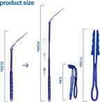 Replacement Handles Compatible with Swiffer Duster Refill, Swiffer Duster Extended Handle,Foldable & Extendable Dust Handle Only(Blue 3pcs)