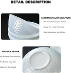 11 OZ Ceramic Soup Bowls for Kitchen White Diamond, Ultra light Set of 4 Perfect for Soup Bowls for Kitchen, Ramen Bowl, for Oatmeal, Fruit,Salad and Rice Bowl, Dishwasher & Microwave Safe (4.73 INCH)