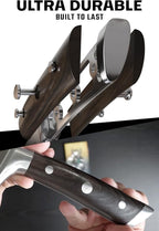 Dalstrong Chef Knife - 8 inch Blade - Gladiator Series - ABS Faux Wood Handle - Forged High Carbon German Steel - Razor Sharp Kitchen Knife - Professional Full Tang Knives - Sheath - NSF Certified