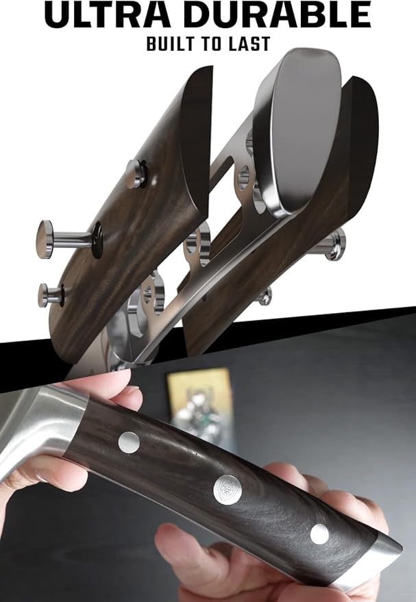 Dalstrong Chef Knife - 8 inch Blade - Gladiator Series - ABS Faux Wood Handle - Forged High Carbon German Steel - Razor Sharp Kitchen Knife - Professional Full Tang Knives - Sheath - NSF Certified