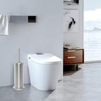 DOWRY Anti-Hand Off Toilet Plunger with Holder for Bathroom,Powerful Efficient Force Suction Cup,Heavy Duty, Deep Cleaning, Nickel