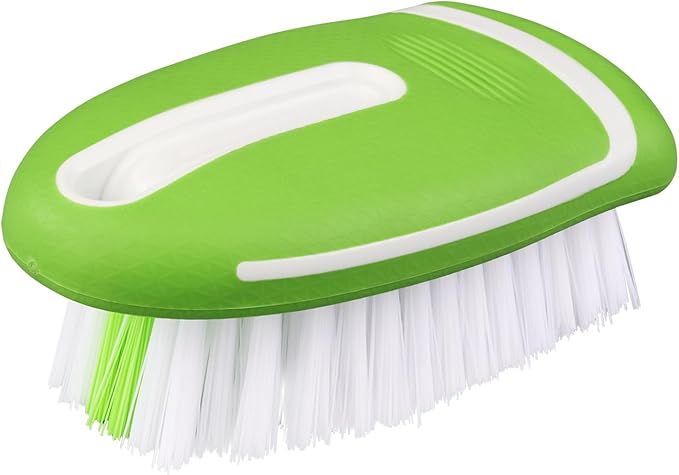 Carpet and Upholstery Cleaning Brush,Carpet Scrubber Stiff Bristle Detailing Scrub Brushes,Interior Leather Brush for Car and Home (Green)